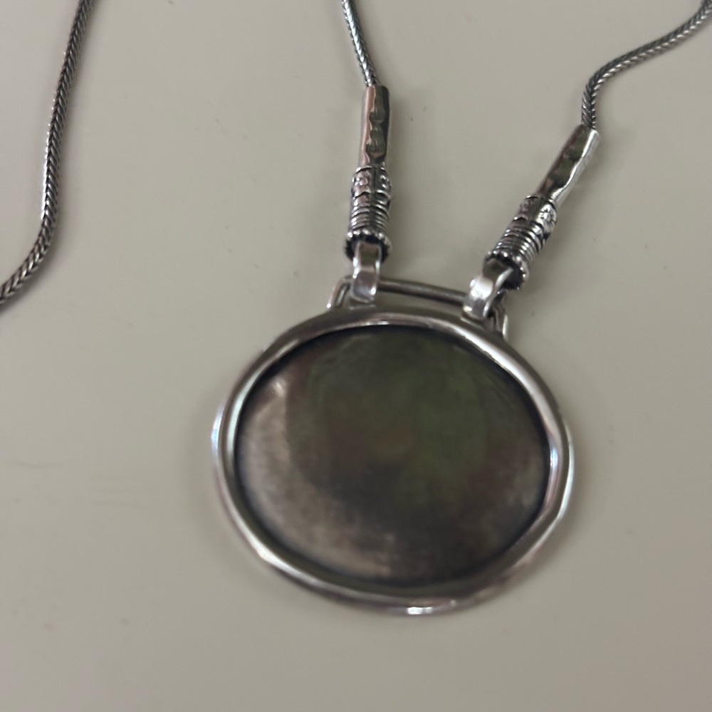 Rare Shablool DIDAE Handmade 925 Sterling Round Pendant Foxtail Chain 17” 12.9g